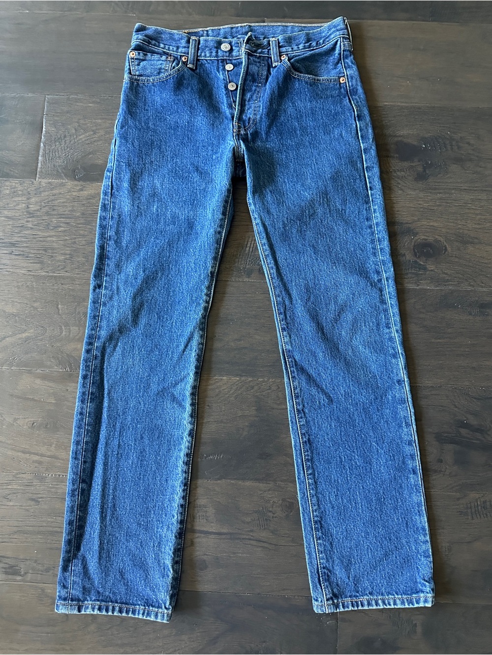 Men’s Levi’s 501 Straight-Leg Blue Jeans 28x30